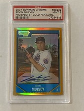2007 Bowman Chrome - Prospects Prospect Autographs Kevin Mulvey #BC232 Gold...