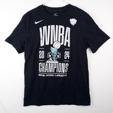 New York Liberty Tshirt  2024 WNBA Finals Champions Tee Medium Black Silver Nike