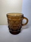 Vintage Anchor Hocking Fire King Kimberly Amber Glass Coffee Cup Mug
