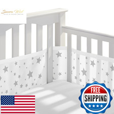 BreathableBaby 3mm Mesh Crib Liner Full-Size Starlight 4FS - Fits 3-4 Sides