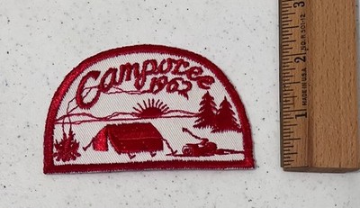 1962 BSA Camporee Boy Scout Patch Badge Unique Half Patch