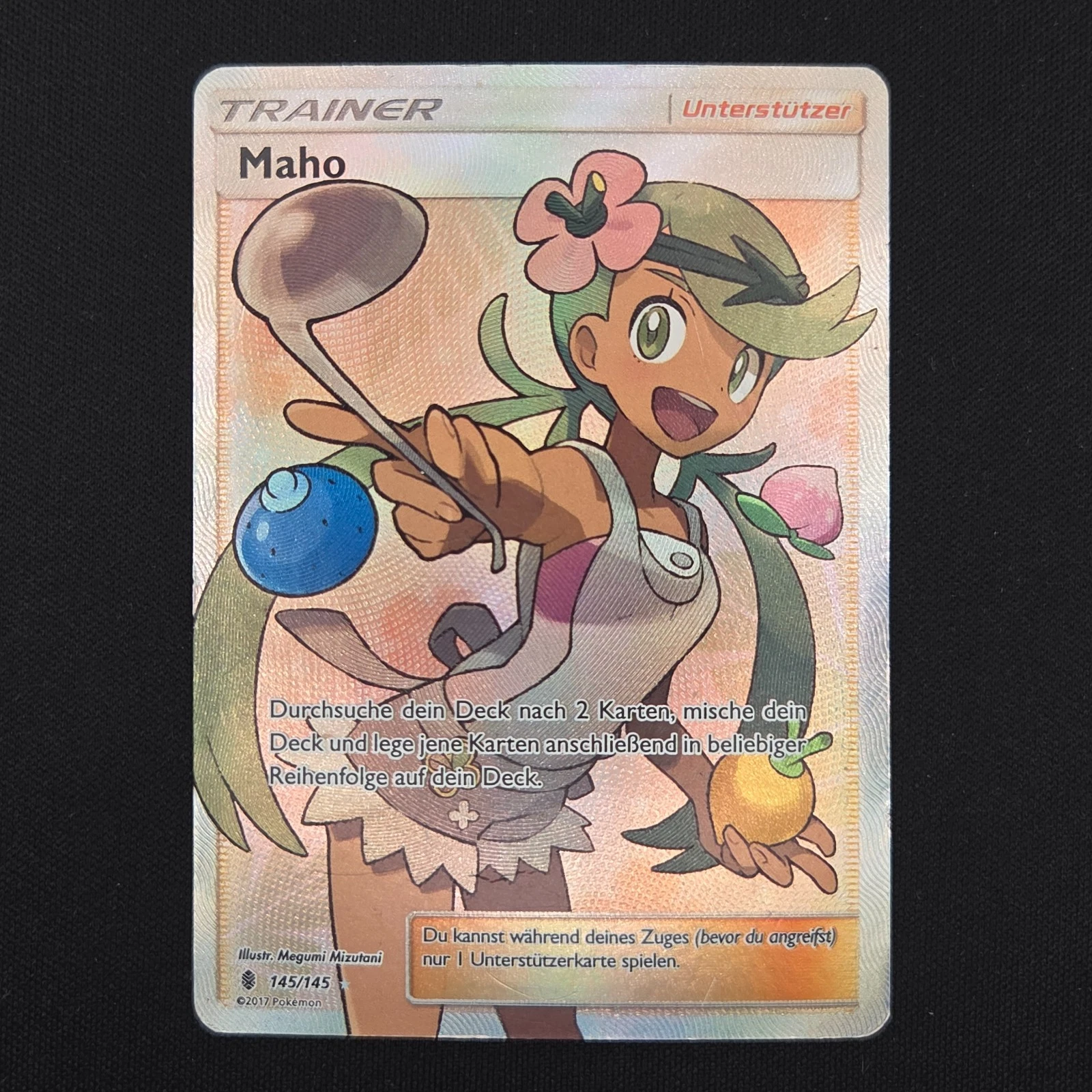 Pokémon TCG Card Maho (Mallow) 145/145 Guardians Rising Ultra Rare *German* - MP