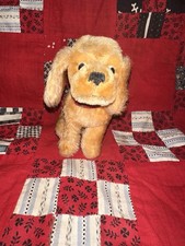 Vintage Mohair Stuffed Dog Spaniel