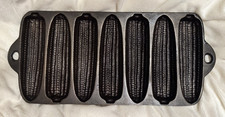 Vintage Cast Iron 7-ear Cornbread Muffin Mold Pan Made in USA 13" x 6"