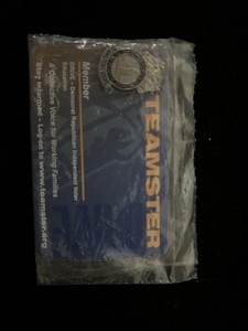 International Brotherhood of Teamsters Union Member Card Sealed in Sleeve