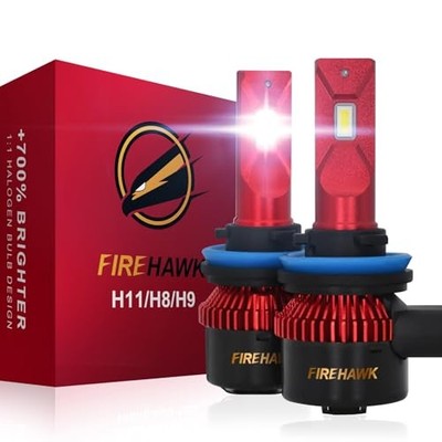 H11/H8/H9/H16 Bulbs 50000LM Pure White 6000K Plug & Play IP68 H11/H9/H8/H16