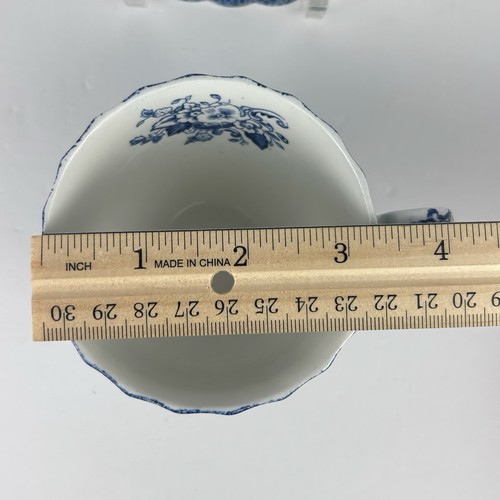 Vtg Johnson Bros England Cup & Saucer Blue Transferware Coaching Scene - Picture 11 of 13