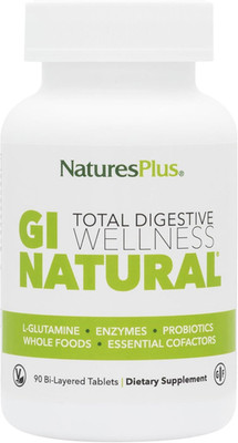 NaturesPlus GI Natural Total Digestive Wellness - 90 Bi-Layered Tablets -...