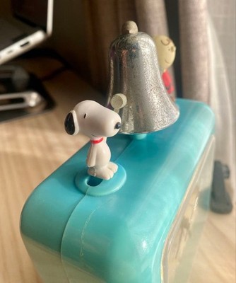Vintage Snoopy Charlie Brown Blue Alarm Clock Figure I Hate People