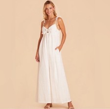 Birdy Grey Bridal Shower Textured Spaghetti Straps Jumpsuit Size Small