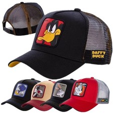 Mesh Trucker Hat Goat Animal Patch Suede Baseball Cap Snapback Adjustable Size