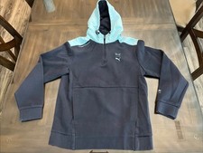 Puma Red Bull Racing F1 Max Verstappen 1/4 Zip Sweatshirt Hoodie Blue Size S