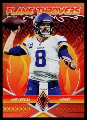 2022 Panini Phoenix #FT-10 Kirk Cousins Flame Throwers Orange #/99
