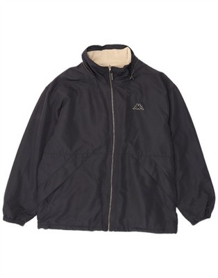 Kappa Mens Windbreaker Jacket UK 40 Large Navy Blue Polyester LA25