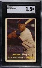 1957 Topps #10 - Willie Mays SGC 1.5