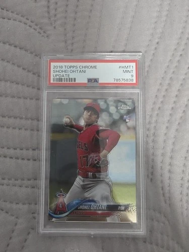 2018 TOPPS CHROME UPDATE #HMT1 SHOHEI OHTANI ROOKIE RC PSA 9