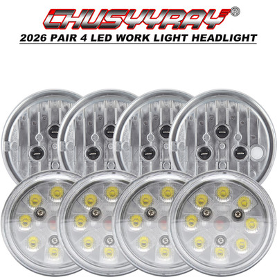 8PSC Round Led Work Lights Headlight For Deere Tractor 2855N,2940,2950,2955