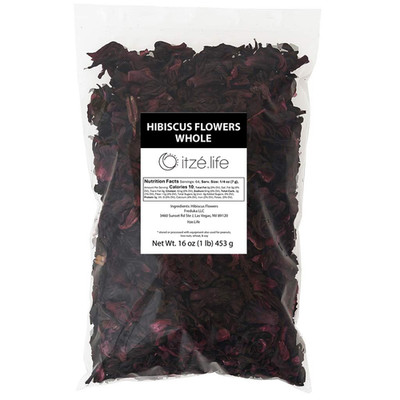 1Lb Hibiscus Flowers Whole Perfect for Tea, Flor De Jamaica by