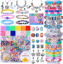 3600 Pcs Girls Toys Bracelet Making Kit, Unicorn/Mermaid Jewelry Activity, Flat