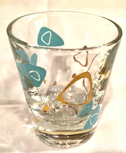 Federal Glass Vintage MCM Ambea Boomerang Atomic Shot Glass 1950-1960’s Retro