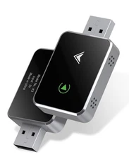 Wireless CarPlay Adapter, 2025 Upgraded 2-in-1 Mini Size CarPlay & Android Auto