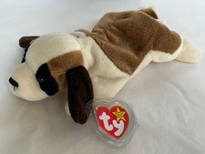 Brand New 1996 TY Beanie Babies Bernie the St Bernard Dog Stuffed Plush Bean Bag
