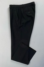 Theory Emery 2-Urban Stretch Poly-Wool Dress Pants, Trousers. Black, Women's 8