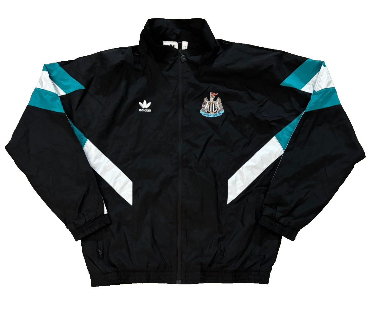 Adidas Newcastle United FC Zip Up Black Track Jacket Size Men's