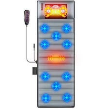 Full Body Massage Mat with Heat & Movable Shiatsu Neck Back Massager Pillow,