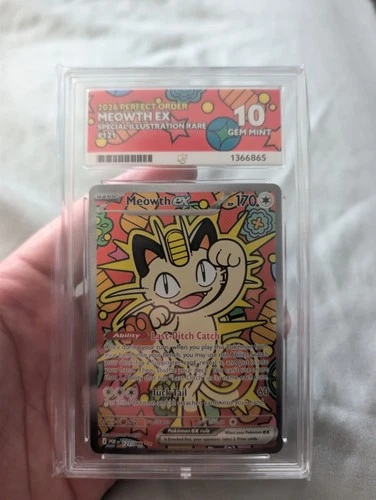 Pokémon Meowth Ex 121/088 Special Illustration Rare Ace 10 Gem Mint