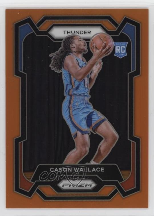 2023-24 Panini Prizm Orange Prizm 15/49 Cason Wallace #139 Rookie RC
