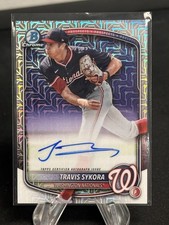 TRAVIS SYKORA 2025 BOWMAN CHROME MOJO REFRACTOR ON CARD AUTOGRAPH NATIONALS