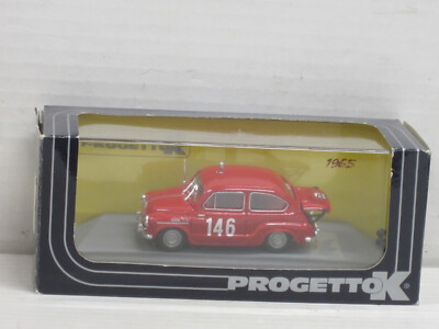 Fiat Abarth 1000 TC Nr.146 Rally del Fiori '65 rot Box + Vitrine Progetto K 1:43