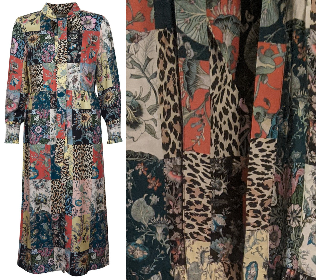 Barbour HOUSE OF HACKNEY Florfield Patchwork Dress(SIZE 10)21" PTP(MULTI)RRP£109