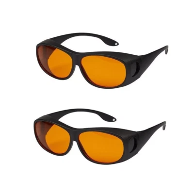 JOLOOYO 2pcs 190nm-490nm OD5+ Laserschutzbrille Violett/Blau 405-450nm Schutzbrille