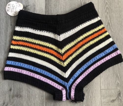 Jolie & Joy 2 pieces Women's M Crotchet Striped Multi Color Retro Boho NEW - Picture 5 of 9