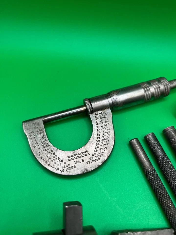 Lot Of Engineering Tools Eclipse Punches Tap Holder Starrett Gauge Vintage Tools - Image 3 of 4