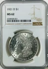 1921 D  MS62 NGC MORGAN SILVER DOLLAR BLAST WHITE SUPER PQ FREE SHIPPING