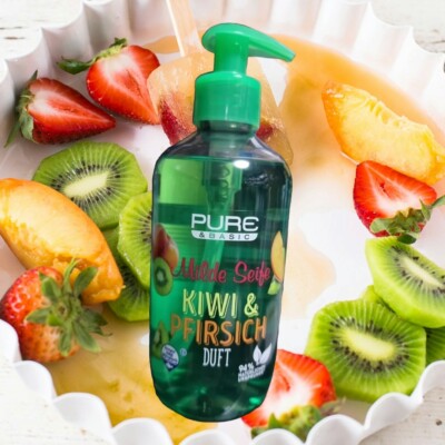 Pure Basic  Milde Seife  Kiwi&Pfirsich 350 ml