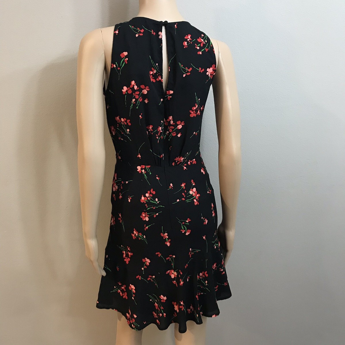 NWT J Crew Ruched Waist In Falling Floral Dress Keyhole Back Ruffle Hem Sz  00 | eBay