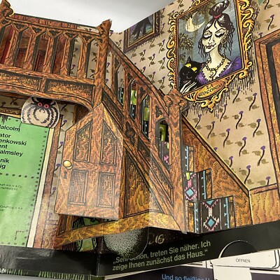 1979 Jan Pienkowski German Language Pop-up Book Monsters Haunted