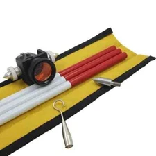 Mini Surveying Prism with 5.9ft/1.8m Pole for Nikon Trimble Topcon Total Station