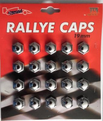 Restposten 100 Sets (2000 Stück) Radmutterkappen verchromt 19mm