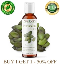 Pumpkin Seed Oil 2 oz. Virgin Unrefined Cold Pressed 100% Pure Natural 