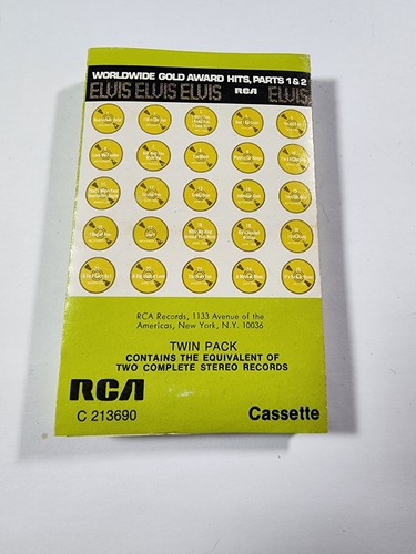 Elvis Worldwide Gold Award Hits Part 1 & 2 1974 CASSETTE VG+ CS10 - Picture 1 of 2