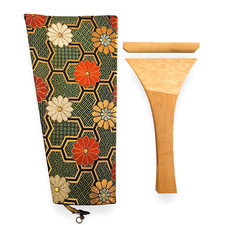 Japanese Wooden Bachi Pick Shamisen Plectrum Musical Instrument Carry Case P14
