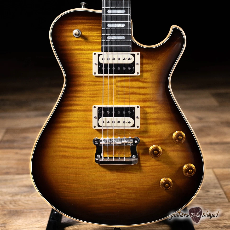 Knaggs Kenai T2 Flame Top Guitar w/ Brazilian Rosewood – Black Burst - Image 2 of 4