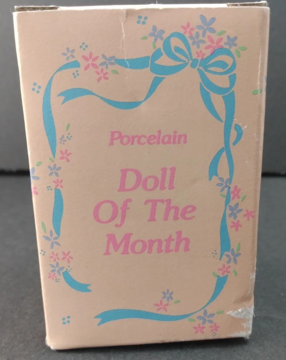 Russ Berrie CO Miss Sept Birthday Month Girl 3" Ceramic Figurine Pink Tiawan