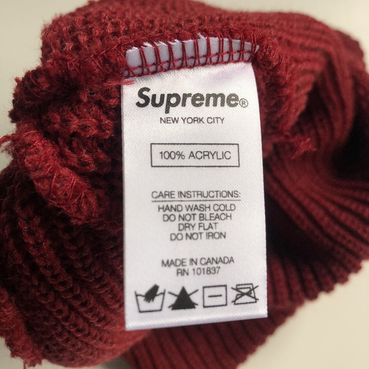 Supreme FW17 Heather Loose Gauge Beanie RED | eBay