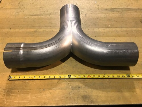 5 " Y T Merge Auspuff Rohr Aluminium Stahl Diesel Doppel Stack Dorn Qualität - Picture 2 of 3